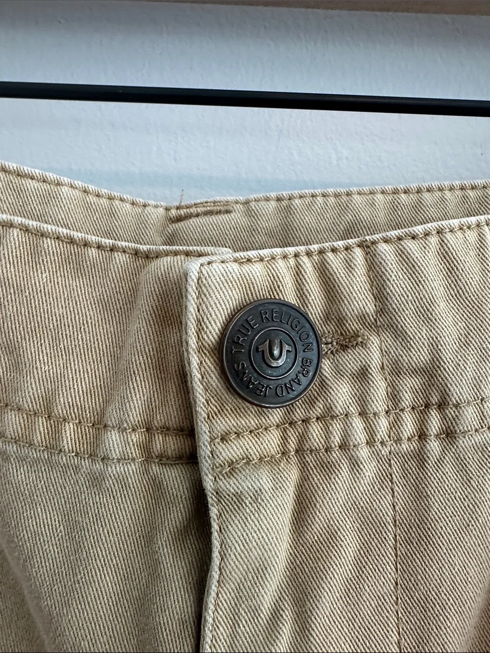 True Religion Mens Cargo Shorts 32 Tan‎ Utility Outdoor Camping Fishing